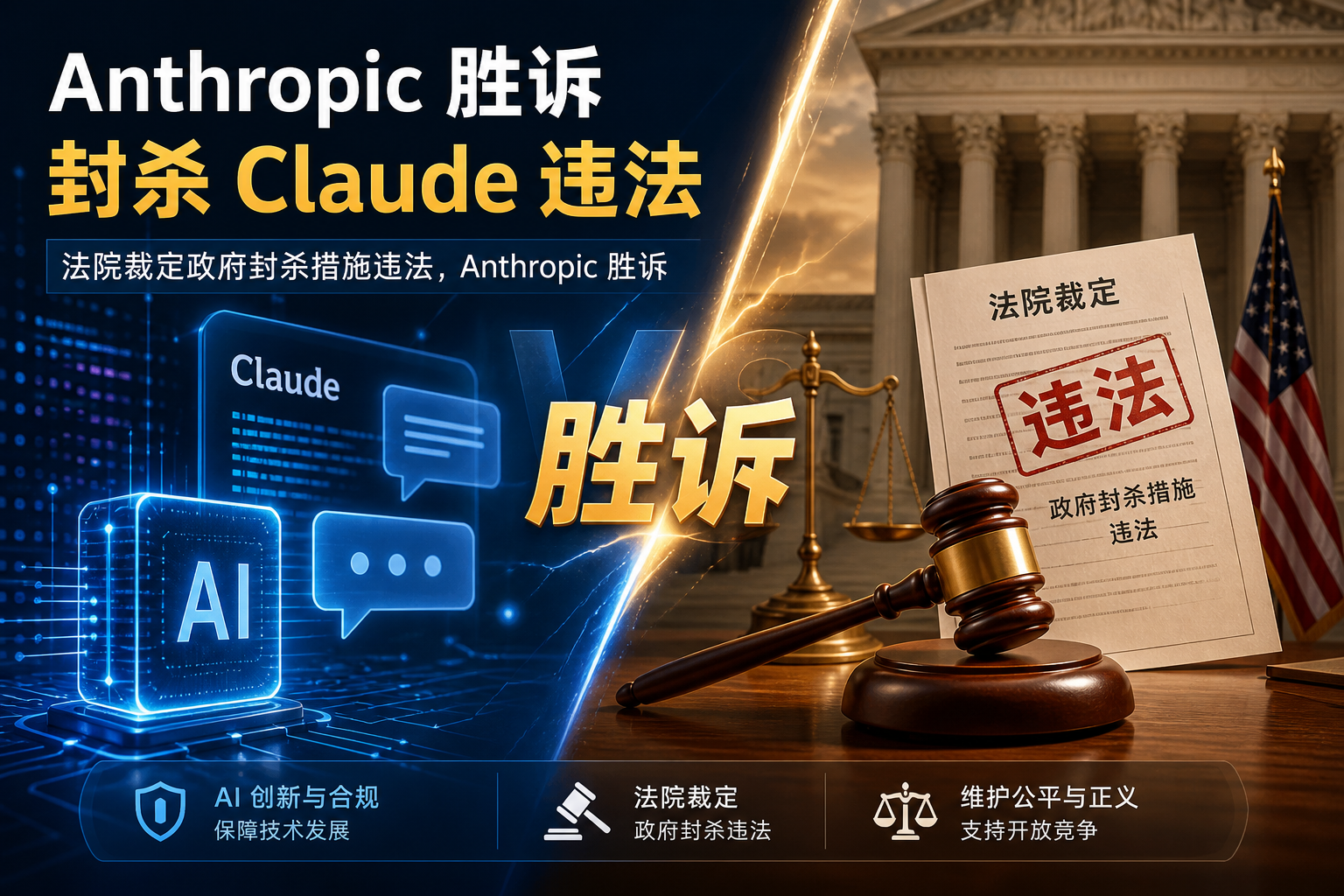 Anthropic 诉五角大楼案获胜:封杀 Claude 被判违法
