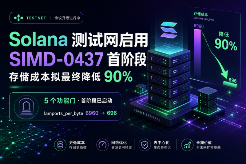 Solana 测试网启动 SIMD-0437 首阶段，存储成本拟最终降低 90%-指挥使社区 - 真实线索、热点议题与深度观察