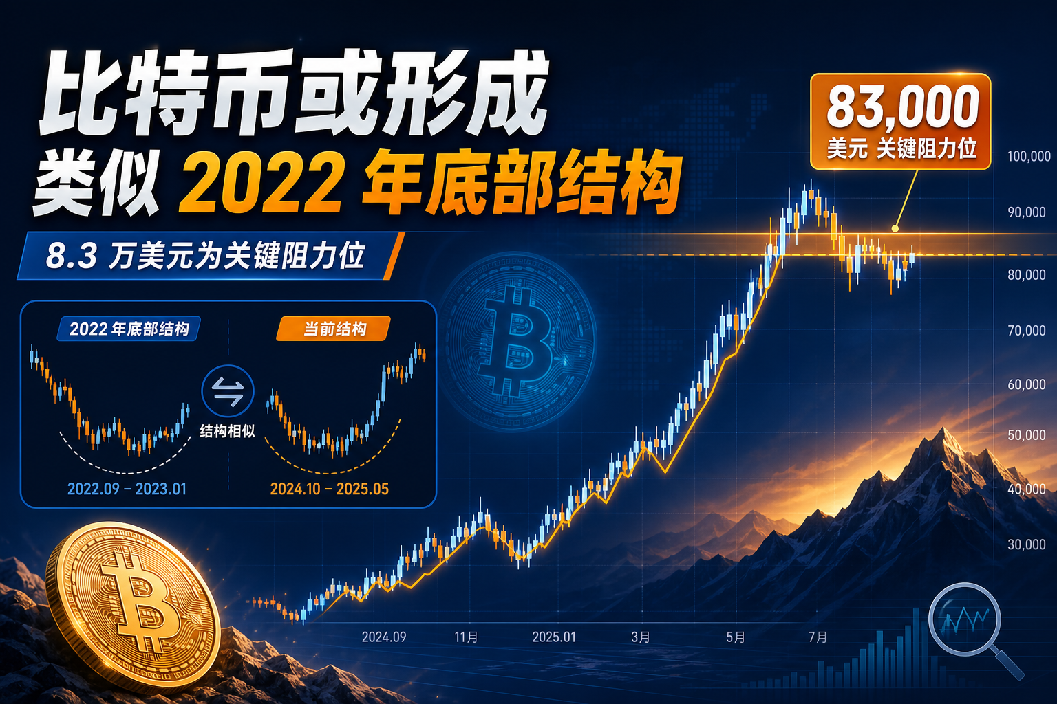分析师：比特币或形成类似 2022 年底部结构，8.3 万美元为关键阻力位