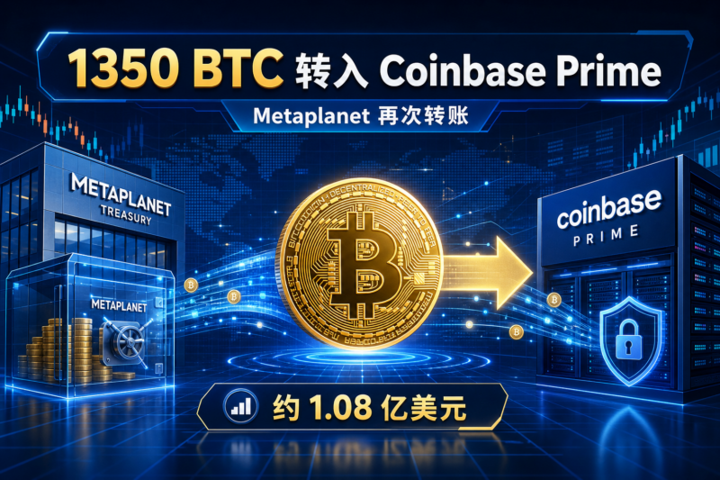 Metaplanet 再次向 Coinbase Prime 转入 1350 枚 BTC-指挥使社区 - 真实线索、热点议题与深度观察