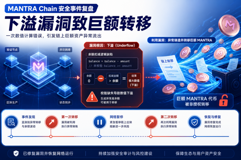 MANTRA公布安全事件复盘:下溢漏洞导致超7.2亿枚代币被转移-指挥使社区 - 真实线索、热点议题与深度观察