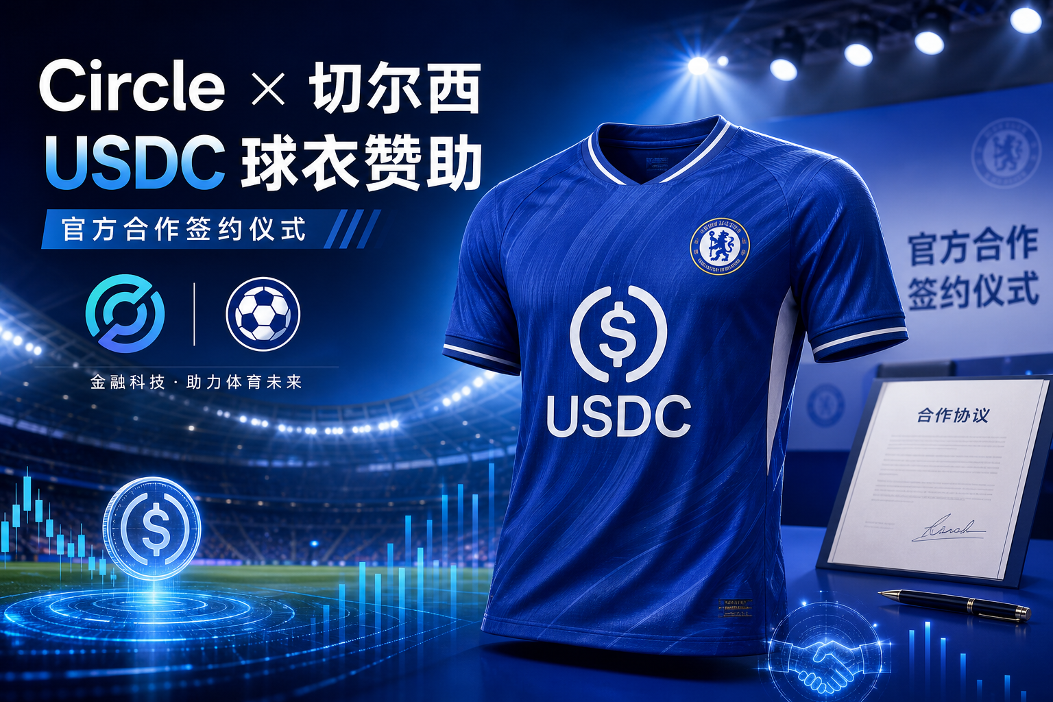 Circle 与切尔西签订官方球衣赞助协议,将展示 USDC 等品牌标识