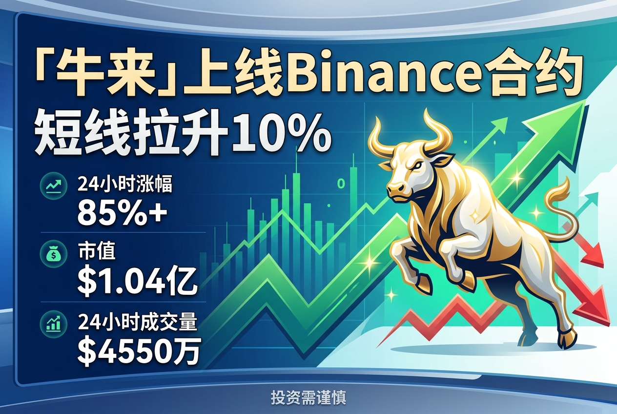 「牛来」上线 Binance 合约后短线拉升 10%