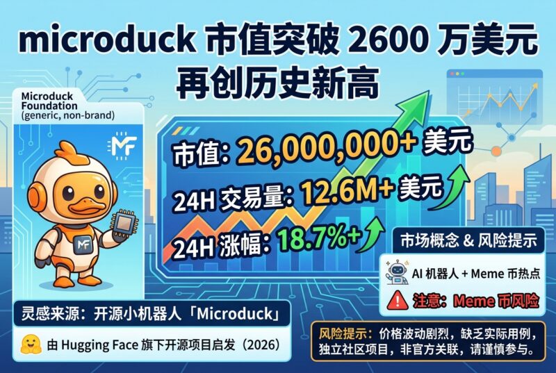 microduck 市值突破 2600 万美元，再创历史新高-指挥使社区 - 真实线索、热点议题与深度观察