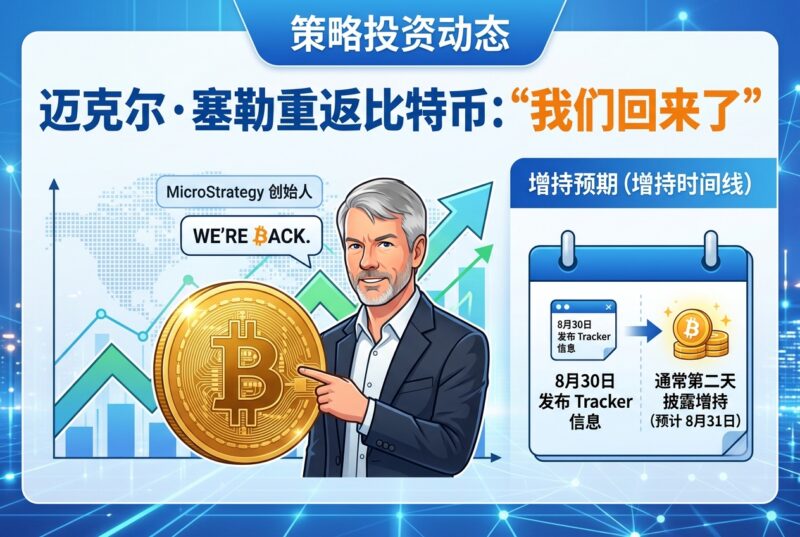 Michael Saylor 发布比特币 Tracker 信息：“We're ₿ack”-指挥使社区 - 真实线索、热点议题与深度观察