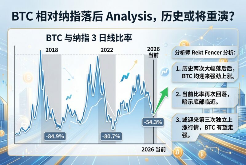 BTC 相对纳指大幅落后,分析师称历史或再度重演-指挥使社区 - 真实线索、热点议题与深度观察