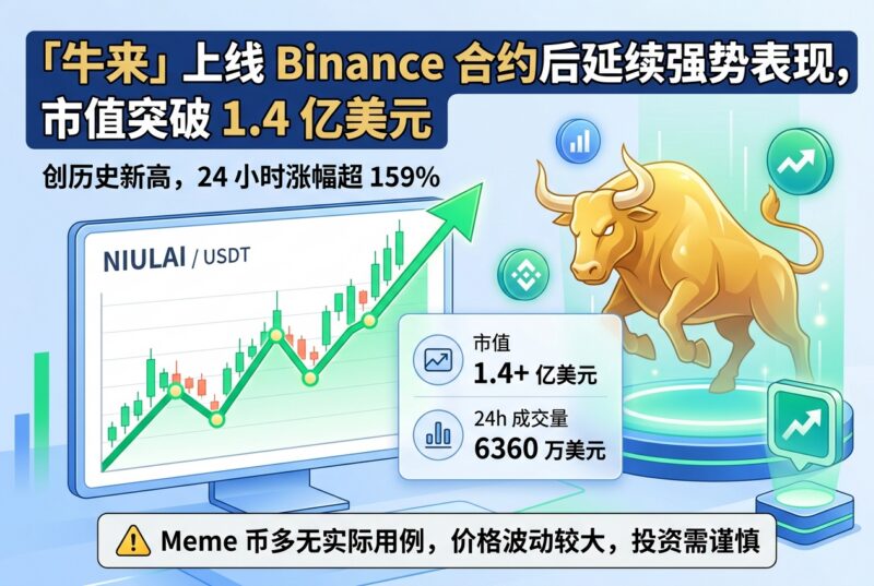 「牛来」上线 Binance 合约后延续强势表现,市值突破 1.4 亿美元-指挥使社区 - 真实线索、热点议题与深度观察