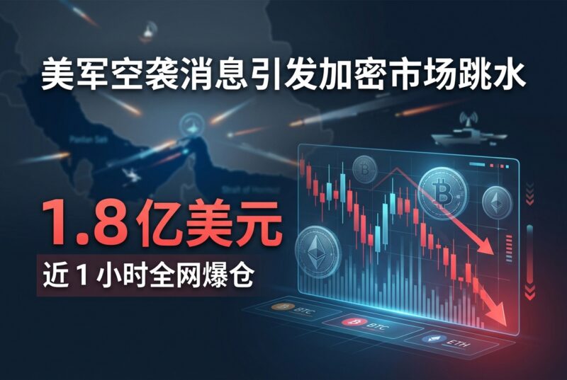美军空袭消息引发加密市场跳水,近 1 小时全网爆仓 1.8 亿美元-指挥使社区 - 真实线索、热点议题与深度观察