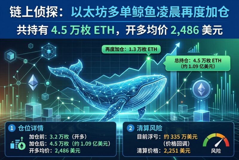 链上侦探|某以太坊多单鲸鱼凌晨再度加仓 1.3 万枚 ETH-指挥使社区 - 真实线索、热点议题与深度观察