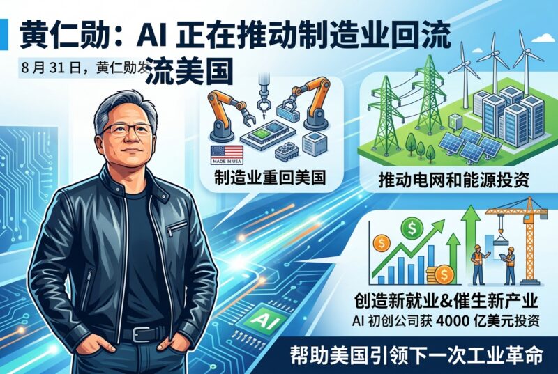 黄仁勋:AI 正在推动制造业回流美国-指挥使社区 - 真实线索、热点议题与深度观察