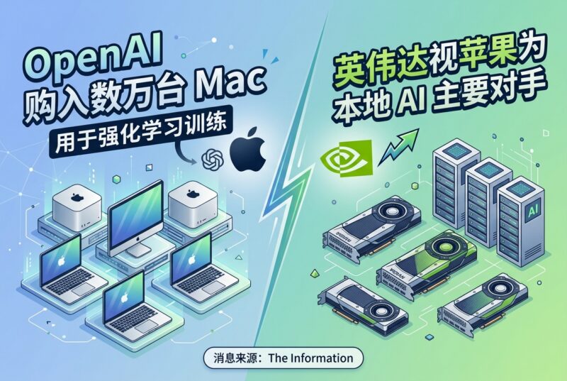 OpenAI购入数万台 Mac 用于强化学习,英伟达视苹果为本地 AI 主要对手-指挥使社区 - 真实线索、热点议题与深度观察
