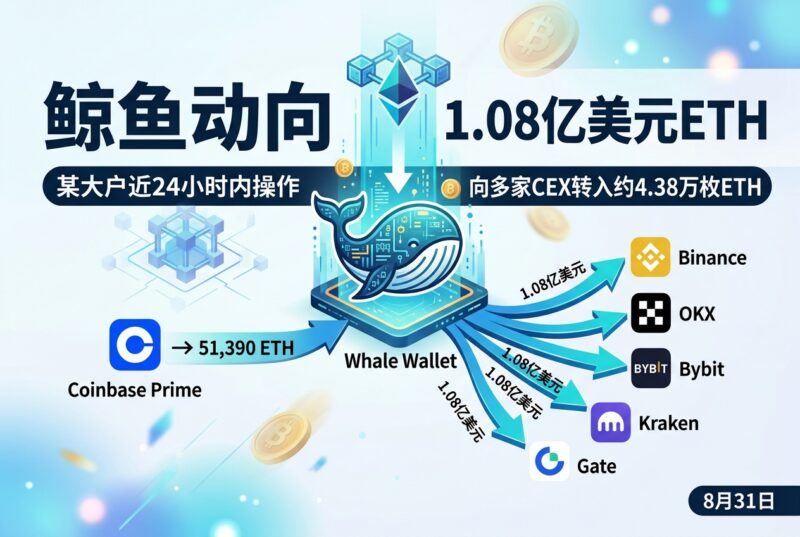 链上侦探:某鲸鱼近 24 小时向多家 CEX 转入约 1.08 亿美元 ETH-指挥使社区 - 真实线索、热点议题与深度观察