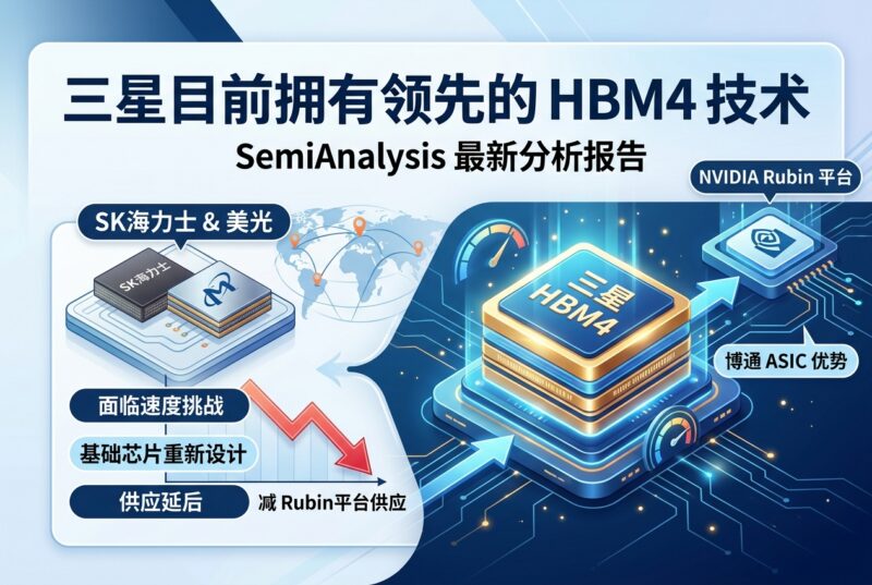 SemiAnalysis:三星目前拥有领先的 HBM4 技术-指挥使社区 - 真实线索、热点议题与深度观察