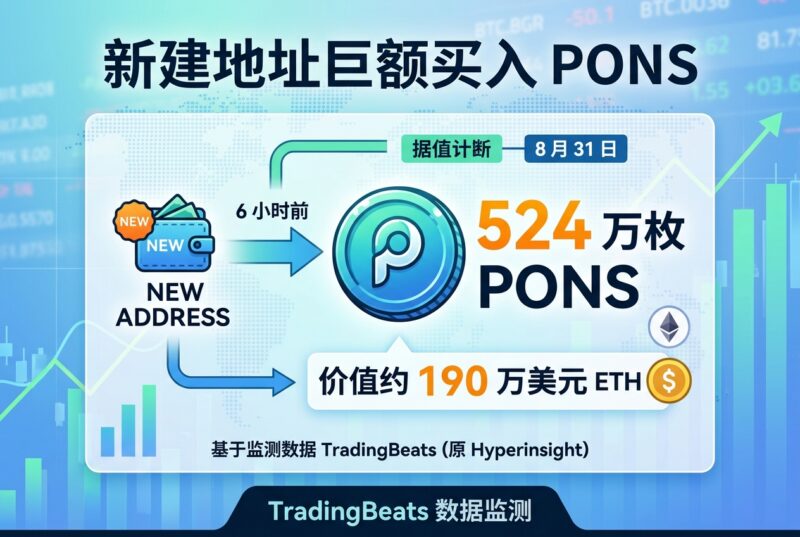 新建地址买入 524 万枚 PONS-指挥使社区 - 真实线索、热点议题与深度观察