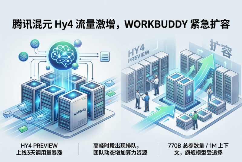 腾讯混元 Hy4 preview 上线 3 天后出现排队,WorkBuddy 紧急扩容-指挥使社区 - 真实线索、热点议题与深度观察