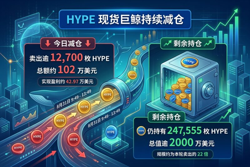 HYPE 现货巨鲸持续减仓，仍持有逾 2000 万美元现货-指挥使社区 - 真实线索、热点议题与深度观察