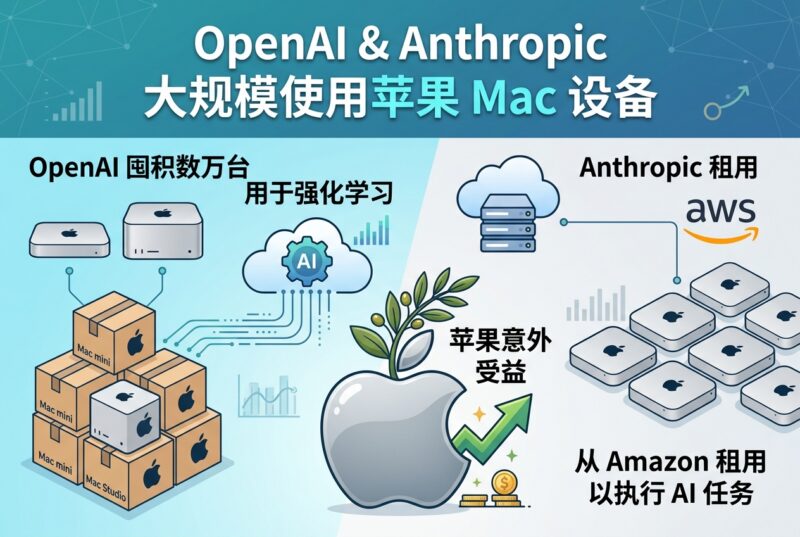 OpenAI、Anthropic 被指大规模使用苹果 Mac 设备,苹果意外受益于 AI 基础设施需求-指挥使社区 - 真实线索、热点议题与深度观察