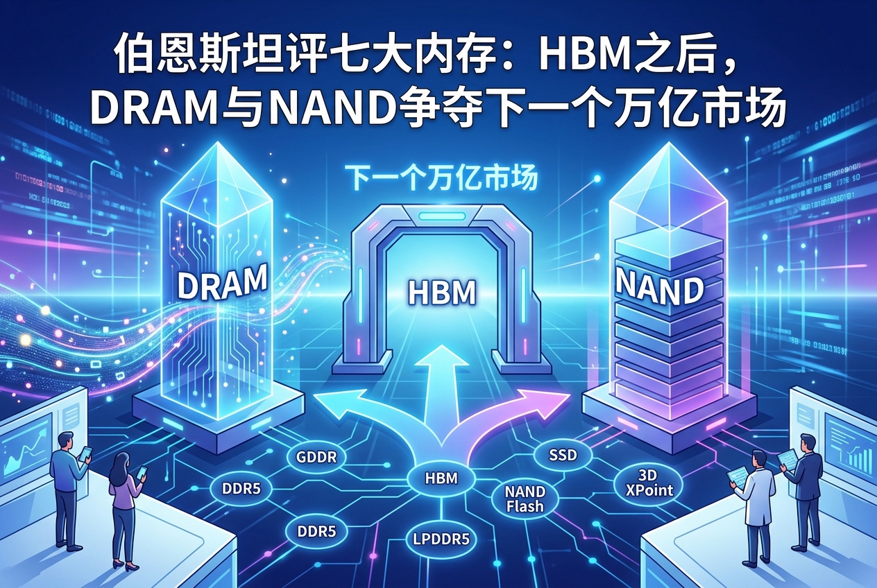 伯恩斯坦评七大内存：HBM之后，DRAM与NAND争夺下一个万亿市场