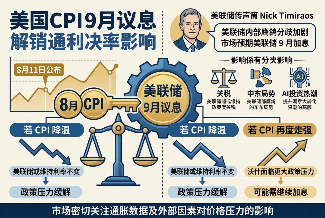 8月CPI或成美联储9月议息关键
