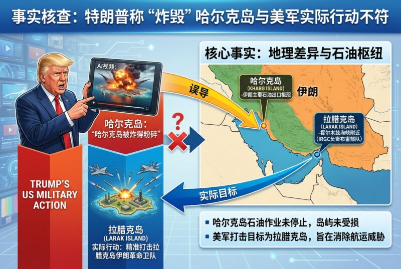 特朗普发布 AI 视频称“炸毁”伊朗哈尔克岛,美军实际袭击目标为拉腊克岛-指挥使社区 - 真实线索、热点议题与深度观察