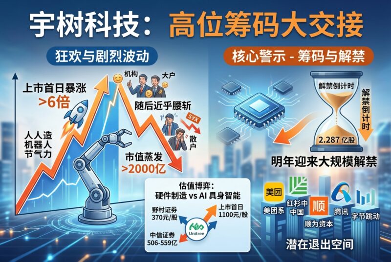 谁在抛售宇树?高位筹码大规模交接,明年将迎 2.287 亿股解禁-指挥使社区 - 真实线索、热点议题与深度观察
