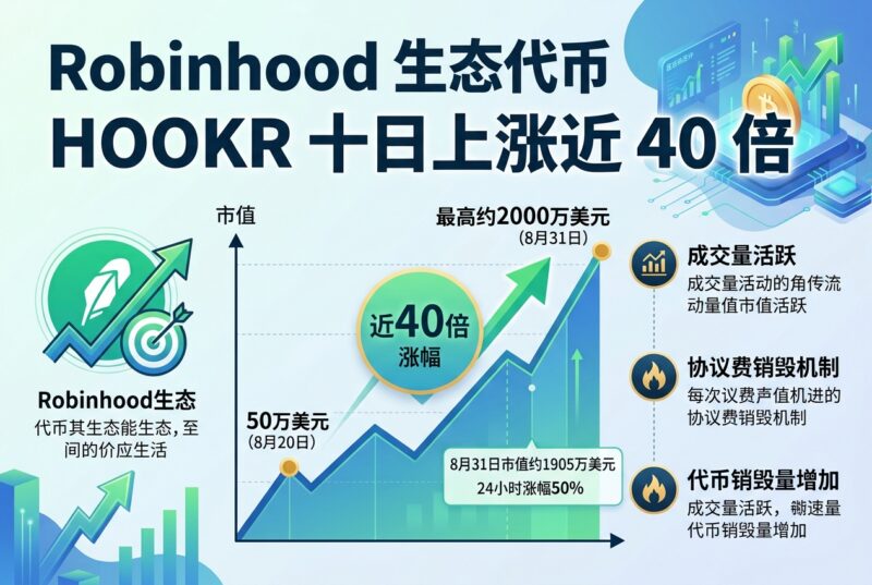 Robinhood 生态代币 HOOKR 十日上涨近 40 倍-指挥使社区 - 真实线索、热点议题与深度观察