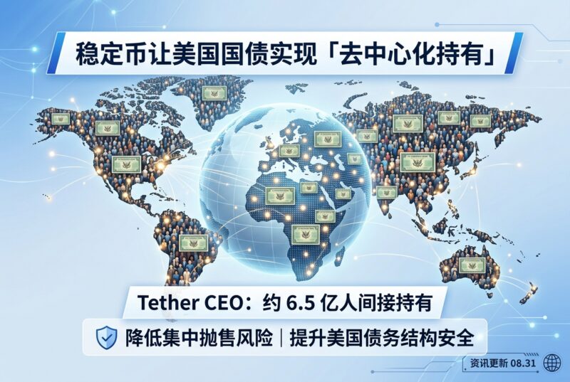 Tether CEO:约 6.5 亿人间接持有美国国债,稳定币让国债首次实现「去中心化持有」-指挥使社区 - 真实线索、热点议题与深度观察