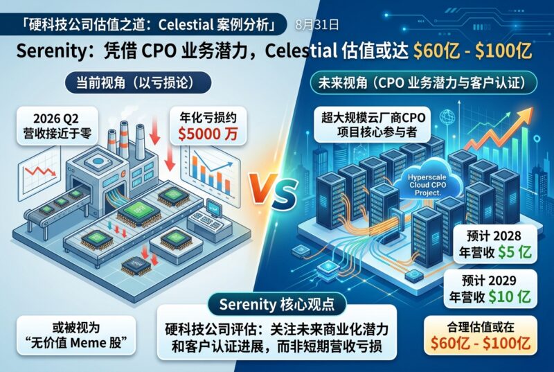 Serenity：若 Celestial 独立上市，凭借 CPO 业务潜力估值或达 60 亿至 100 亿美元-指挥使社区 - 真实线索、热点议题与深度观察