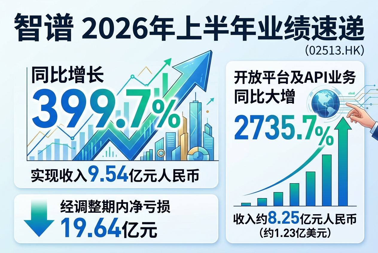 智谱2026年上半年营收同比增长399.7%