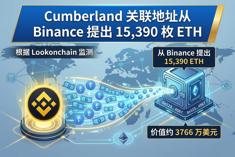Cumberland 关联地址从 Binance 提出 15,390 枚 ETH-指挥使社区 - 真实线索、热点议题与深度观察