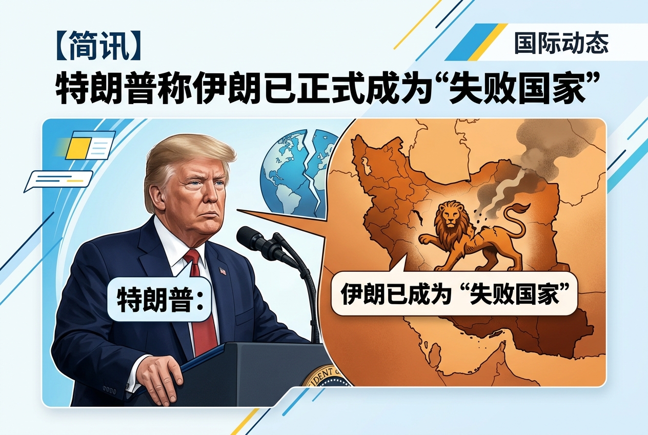 特朗普称伊朗已成为“失败国家”