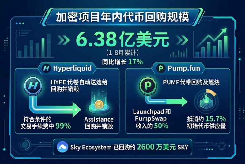 加密项目年内代币回购规模达 6.38 亿美元,Hyperliquid 与 Pump.fun 贡献近九成-指挥使社区 - 真实线索、热点议题与深度观察