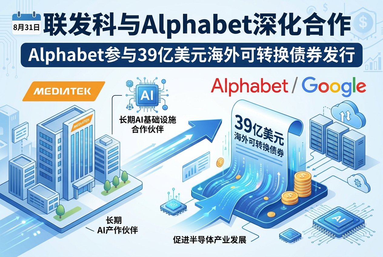 联发科:Alphabet 参与 39 亿美元海外可转换债券发行
