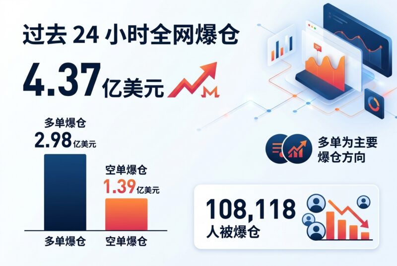 过去 24 小时全网爆仓 4.37 亿美元,多单为主要爆仓方向-指挥使社区 - 真实线索、热点议题与深度观察