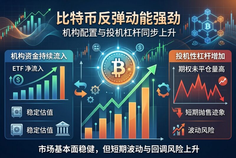 观点:比特币反弹动能仍强劲,机构配置与投机杠杆同步上升-指挥使社区 - 真实线索、热点议题与深度观察