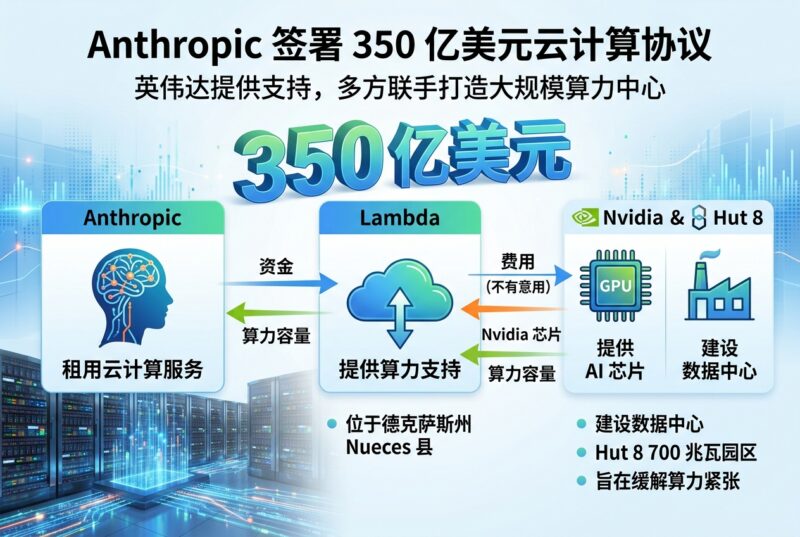 Anthropic 签署 350 亿美元云计算协议,英伟达提供支持-指挥使社区 - 真实线索、热点议题与深度观察
