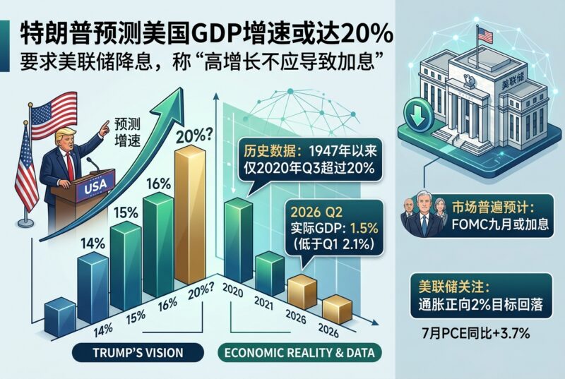 特朗普称美国GDP增速或达20%,并要求美联储降息-指挥使社区 - 真实线索、热点议题与深度观察