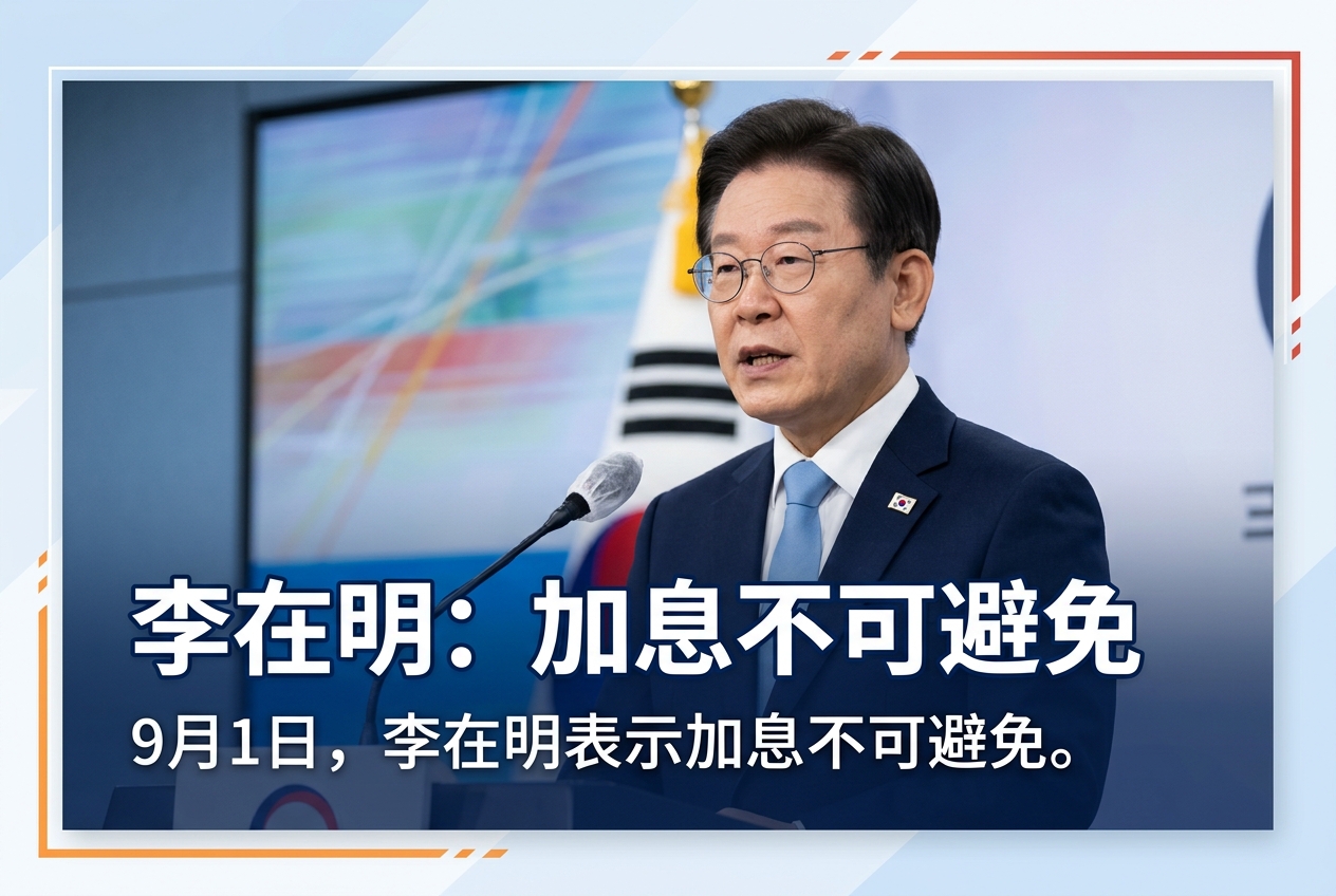 李在明：加息不可避免