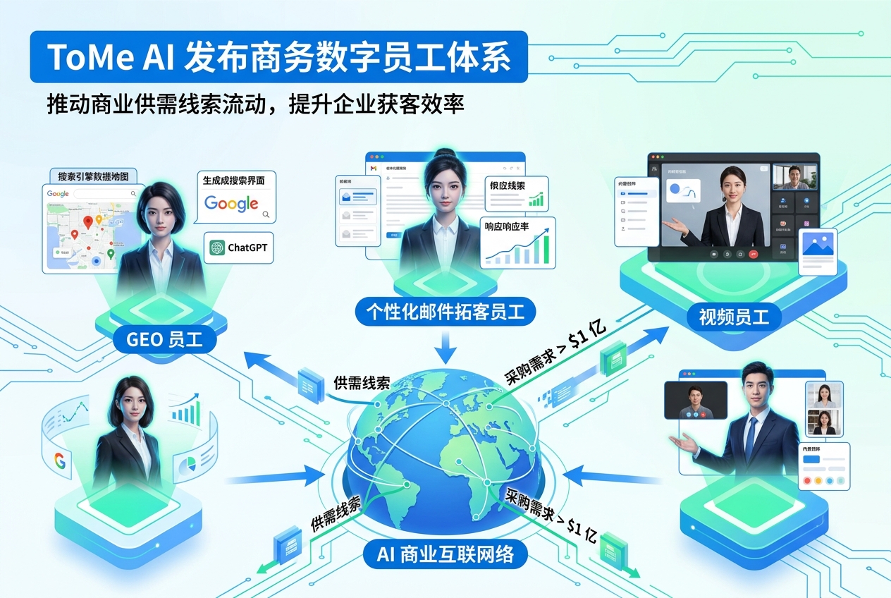 ToMe AI 发布商务数字员工体系