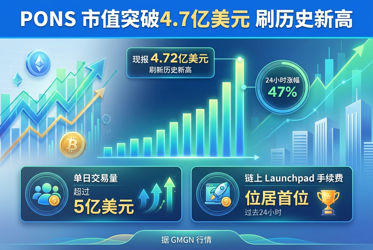 PONS 市值突破 4.7 亿美元,刷新历史新高