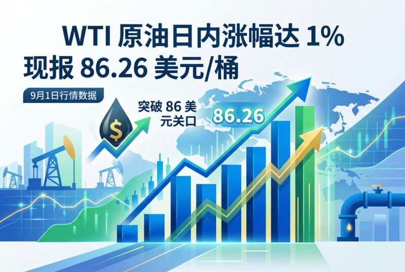 WTI原油日内涨幅达1%，现报86.26美元/桶-指挥使社区 - 真实线索、热点议题与深度观察