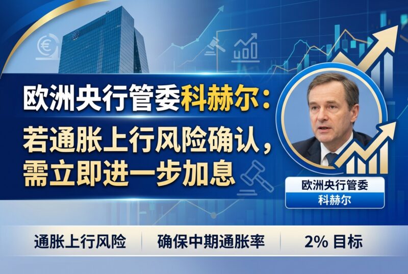 欧洲央行管委科赫尔：若通胀上行风险得到确认，需立即进一步加息-指挥使社区 - 真实线索、热点议题与深度观察