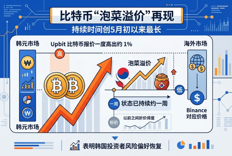 比特币“泡菜溢价”再现，持续时间创5月初以来最长-指挥使社区 - 真实线索、热点议题与深度观察
