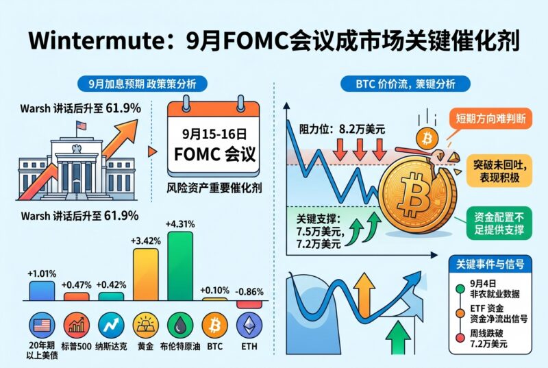 Wintermute:BTC 短期方向难判断,9 月 FOMC 将成关键催化剂-指挥使社区 - 真实线索、热点议题与深度观察