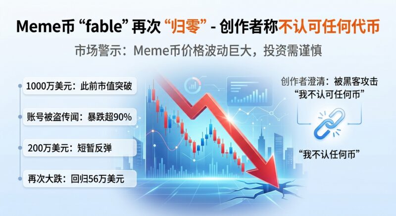 Meme 币 fable 再次“归零”,创作者称不认可任何代币-指挥使社区 - 真实线索、热点议题与深度观察