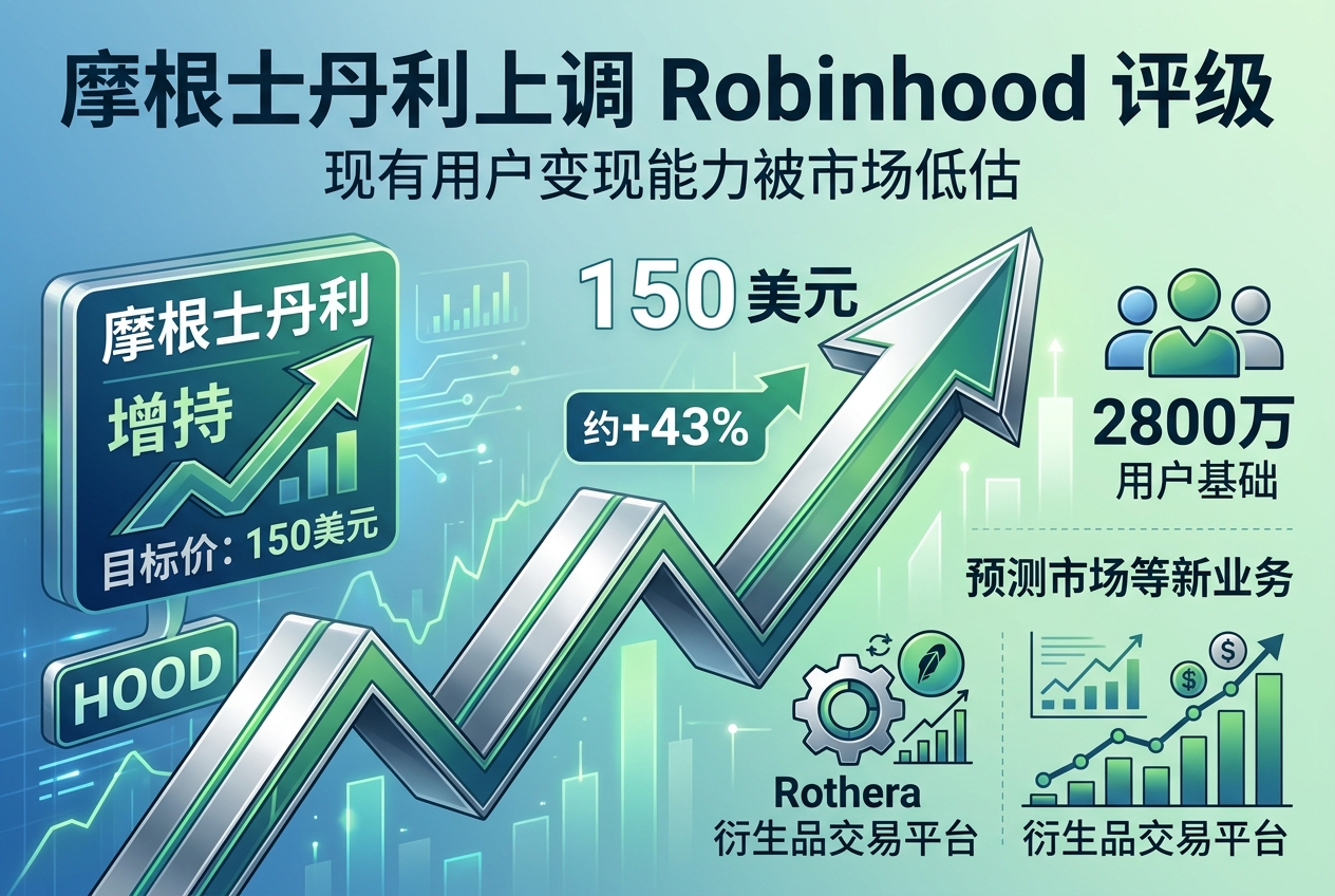 摩根士丹利上调 Robinhood 评级:现有用户变现能力被市场低估