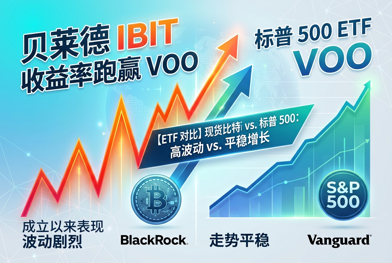 贝莱德 IBIT 自成立以来收益率跑赢 VOO