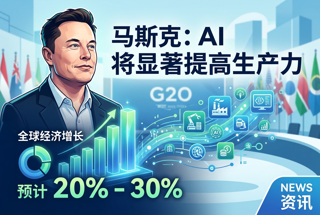 马斯克：预计 AI 将显著提高生产力