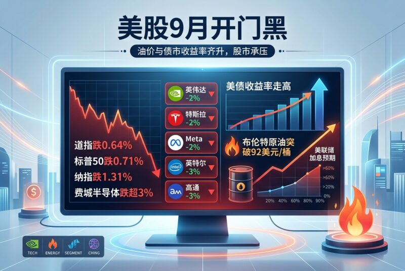 美股9月“开门黑”:油价与美债收益率齐升,高风险资产承压-指挥使社区 - 真实线索、热点议题与深度观察