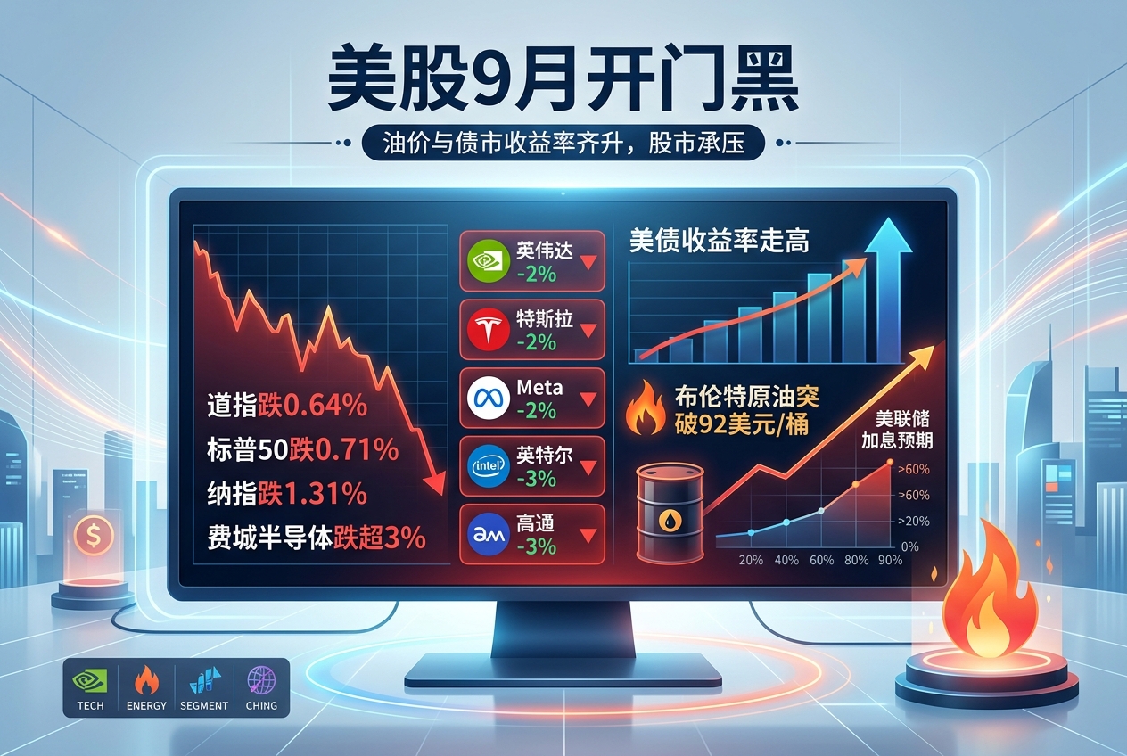 美股9月“开门黑”:油价与美债收益率齐升,高风险资产承压